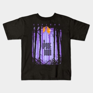 Explore the Upside Down (purple variant) Kids T-Shirt